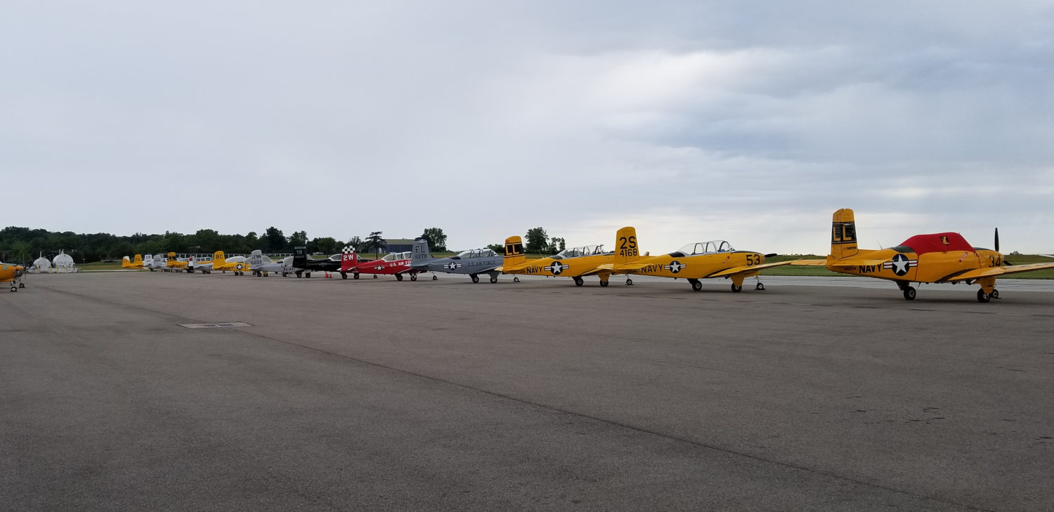 All-the-T-34s-at-Dayton-Wright-Brothers