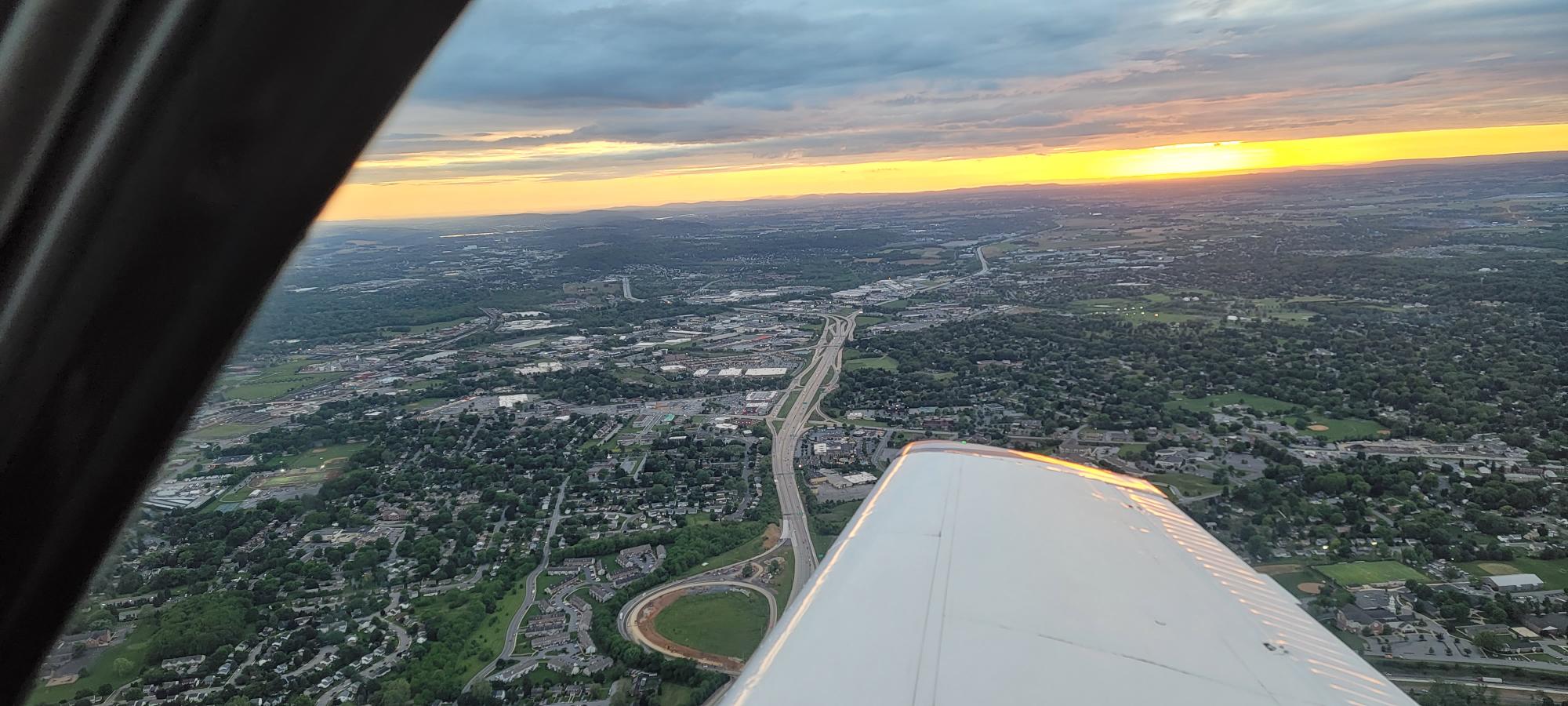 Sunset-flight-around-Lancaster-PA-1