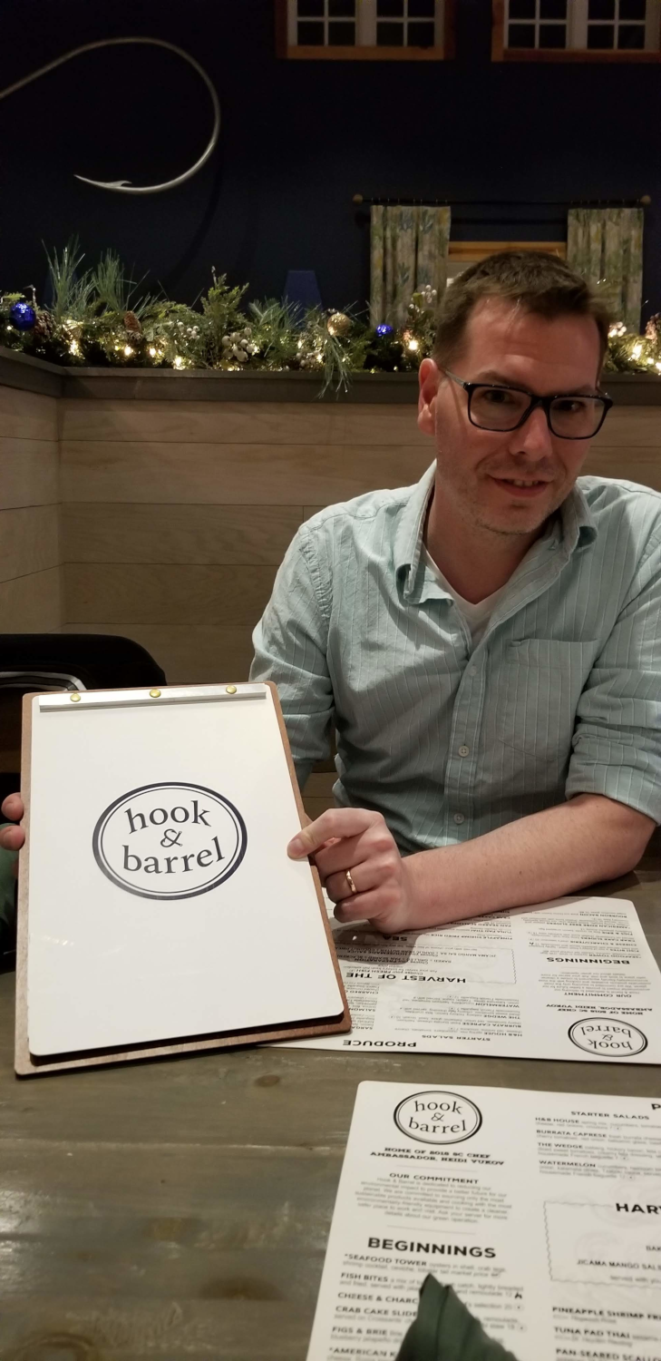 Shawn-with-the-menu-Hook-amp-Barrel-Myrtle-Beach-SC