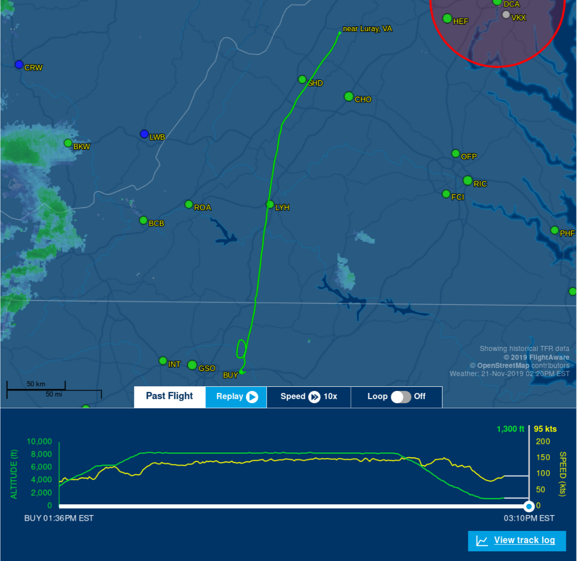 FlightAware-ADS-B-Tracking-KLUA-KBUY-