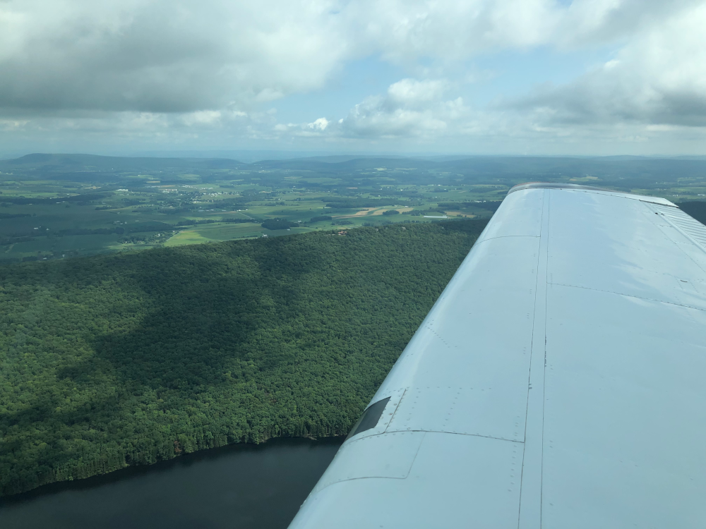 Starting-descent-to-Lock-Haven-over-the-small-mountains-in