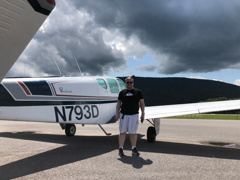 Zack-standing-next-to-Big-Boy-at-Lock-Haven-Airport