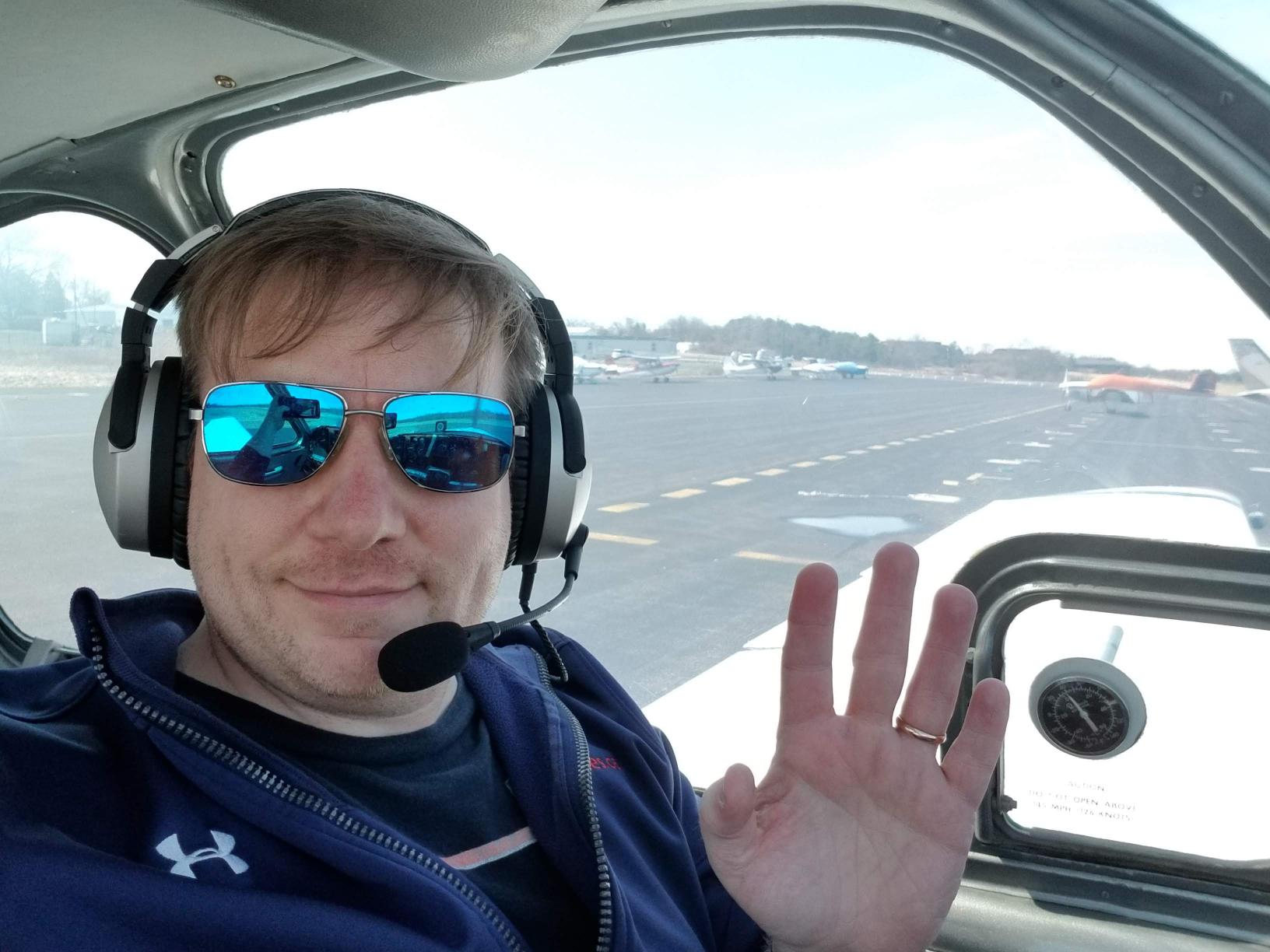 Selfie-at-Wings-Field-Waiting-for-Traffic-to-clear-the