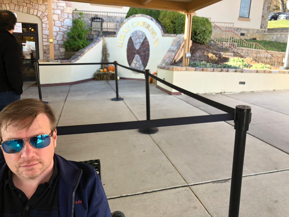 Zack-waiting-for-the-tour-to-beginning-outside-Luray-Caverns